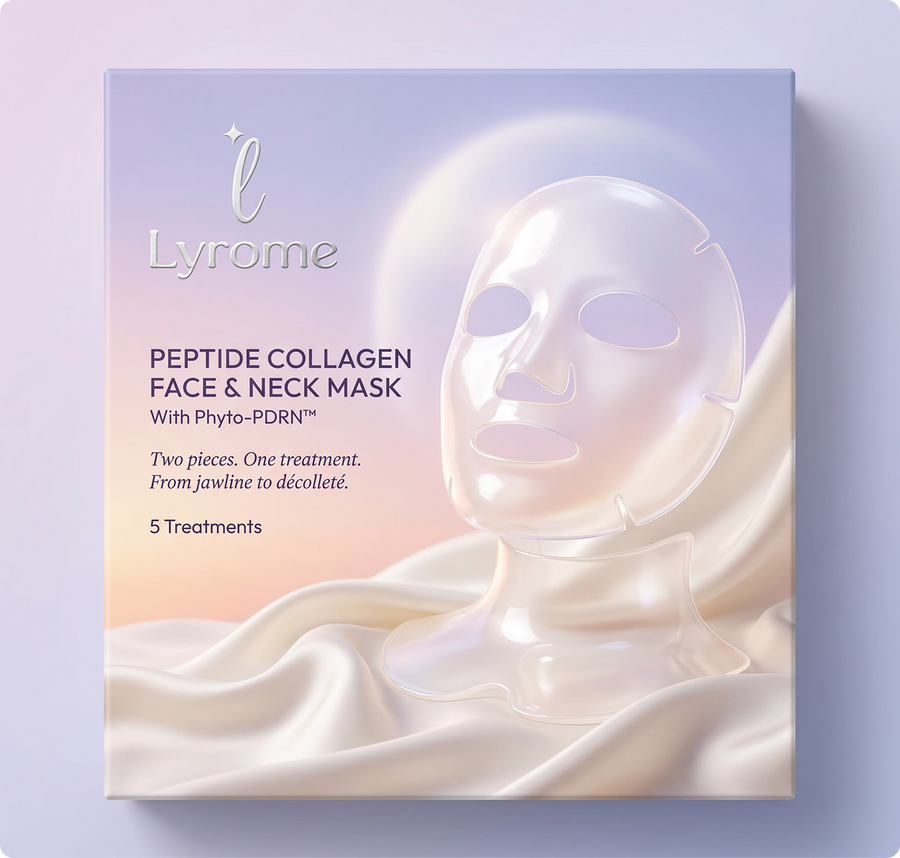 Lyrome Peptide Collagen Face and Neck Mask retail box of five treatments